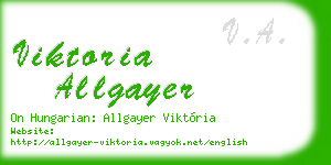 viktoria allgayer business card